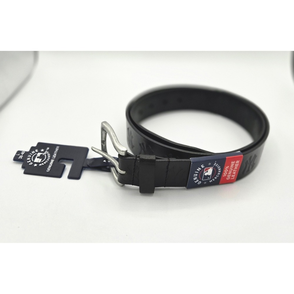 Genuine MLB‎ New York Yankees NY Leather Belt, Large (38-40), Black